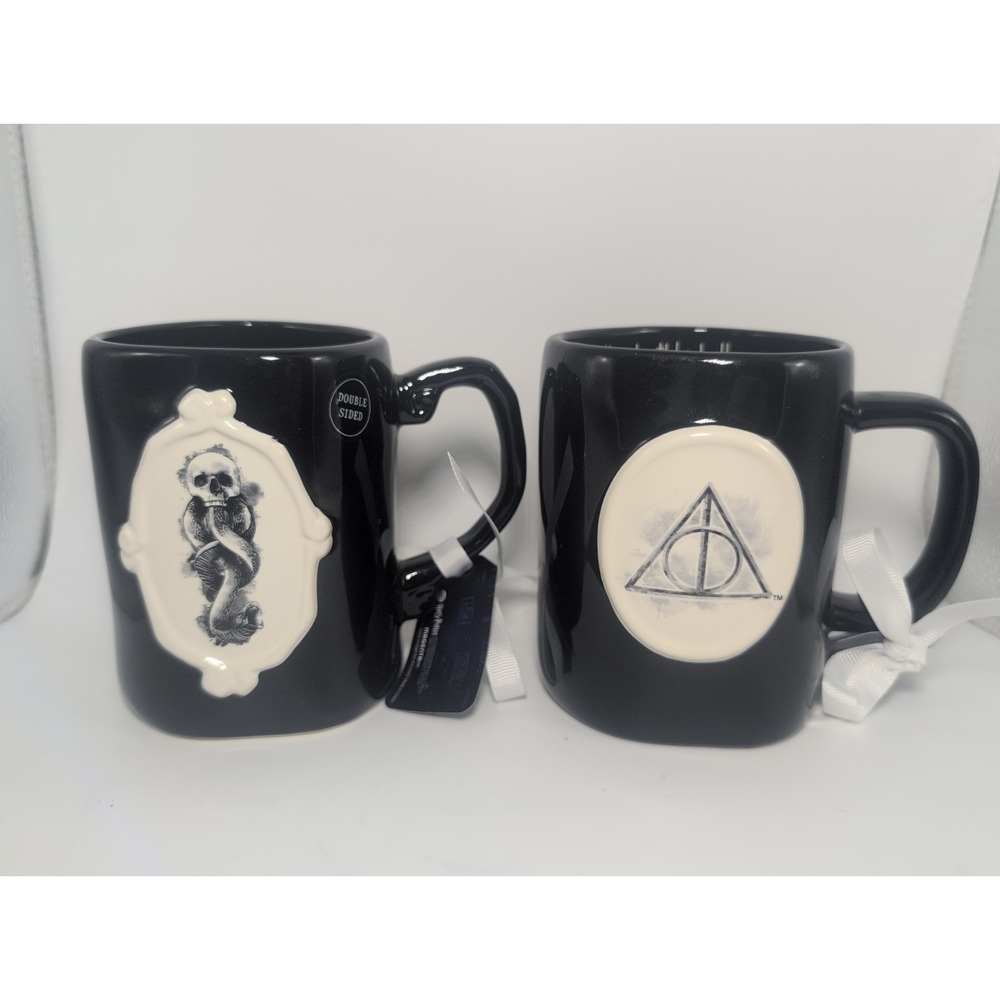 2026 Rae Dunn Harry Potter "the deathly hallows" & "the dark mark" Mug set